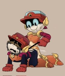 brawl_stars incest larry_(brawl_stars) lawrie_(brawl_stars) male male_only robot twincest