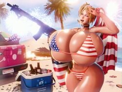 1female 1girls 3d 3d_(artwork) 4th_of_july american_flag_bikini beer big_breasts big_breasts bikini bikini_bottom bikini_top blonde_female blonde_hair blonde_hair breasts breasts breasts_bigger_than_head breasts_bigger_than_torso female female female female_focus female_only fireworks giant_breasts giant_tits gigantic_breasts gigantic_tits gun huge_breasts huge_breasts juliet_starling large_breasts large_tits lollipop_chainsaw massive_breasts massive_tits pinksloot solo solo_female solo_focus tagme thong_bikini