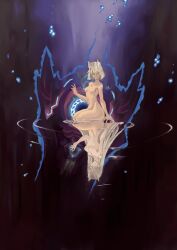 2girls artist_request ass big_ass breasts cat_ears cat_girl catgirl closed_eyes completely_nude consul_(xenoblade) core_crystal female grey_hair kneeling large_ass long_hair m_(xenoblade) medium_breasts mio_(xenoblade) nintendo nude nude_female reflection reflective_water short_hair xenoblade_(series) xenoblade_chronicles_3 xenogears