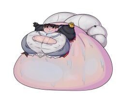 2d 2d_(artwork) 2d_artwork ass bbw belly blush breasts double_chin expansion expansion_fetish fat_belly fat_face fat_female fat_fetish female female_only inflated_belly inflation inflation_fetish laying_on_stomach marvel marvel_rivals massive_ass massive_belly massive_breasts morbidly_obese morbidly_obese_female peni_parker peni_parker_(marvel_rivals) spherical_inflation sunken_head tagme_(artist) tight_clothing tight_fit
