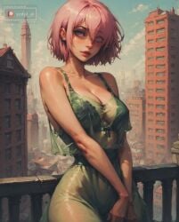 1girls ai_generated aisinful big_breasts big_breasts breasts female female_only hi_res large_breasts mash_kyrielight see-through see-through_clothing solo thick_thighs thighs type-moon wide_hips