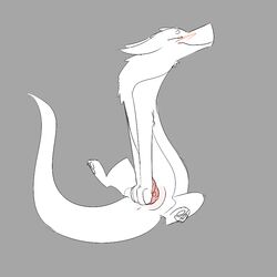 2017 2_toes 3_toes a_questionable_pony_blog anus blush canine closed_eyes digitigrade dragon ears_back eyebrows female feral fluffy fur furred_dragon grey_background head_tuft hybrid long_body long_tail long_torso looking_pleasured mammal masturbation neck_tuft nubbed_dildo pawpads pink_dildo pink_pussy pussy ruff simple_background sitting snakedog_(aqpb) solo toes toying_self tuft vaginal_masturbation vaginal_penetration white_fur white_pawpads white_tail