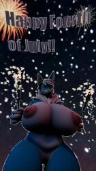 1girls 3d_(artwork) 4th_of_july anthro belly big_breasts blender_(artwork) blue_body blue_fur bodily_fluids breasts detailed_background digital_media_(artwork) female female/female fireworks fur genitals hair hi_res holidays jimmykoke123 mamagen mammal nipples nude smile solo solo_focus sparkler sparklers star sweat sweatdrop sweaty_body sweaty_breasts sweaty_legs text thick_thighs united_states_of_america vulva white_body white_fur wide_hips