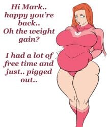 after_vore atom_eve cruel_pred digestion eoh fatal_vore hyper_belly implied_mark_sebastian_grayson invincible invincible_(tv_series) post-vore samantha_eve_wilkins unwilling_prey vore weight_gain