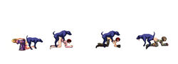 4girls bonne_jenet canine doggy_style king_of_fighters shermie_(kof) snk sprite sprite_sheet vanessa_(kof) whip_(kof) white_background zoophilia