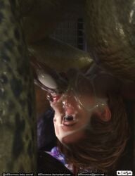 b69 biohazard bukkake cock_sleeve cum_on_face deepthroat face_fucking fucktoy interspecies jill_valentine jill_valentine_(sasha_zotova) monster resident_evil resident_evil_3_remake upside-down used_as_an_object used_like_a_toy woman