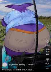ass_focus big_ass big_the_cat megacoolbear_(artist) obese overweight overweight_male