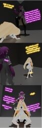 caption collar comic comic_strip dominant_pokemon domination gardevoir lusamine_(pokemon) peace_sign pokeball
