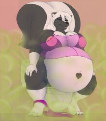 1girls 2015 2d 2d_(artwork) 2d_artwork anthro bbw belly belly_button big_belly black_fur bloated_belly brap breasts chubby chubby_female claws closed_eyes fart fart_cloud fart_fetish fat fat_female feet female fluffy_tail furry furry_female gassy herro huge_belly hurt implied_scat jessica_(coaster14) large_breasts mammal mustelid nipples obese obese_female oc original_character overweight overweight_female pain panties panties_down paws pink_panties pooping_in_toilet scat see-through see-through_clothing see-through_top sitting sitting_on_toilet skunk skunk_girl ssbbw stomach_ache straining sweat tail thick_thighs thighs toilet toilet_use white_fur white_hair wide_hips
