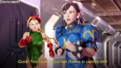 2females 2girls 2women 3d 3d_animation animated animation ass ass big_breasts big_breasts blonde_female blonde_hair blonde_hair breasts breasts brown_hair brunette_female brunette_hair brunette_hair_female cammy_white capcom chun-li crisisbeat female female_focus female_only no_sound running street_fighter street_fighter_ii tagme text thong video women