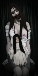 big_breasts doll dreadout female ghost ghost_girl human looking_at_viewer marukanitel possession shakira_irawati video_games