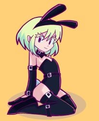 androgynous bunny_ears bunnysuit crossdressing femboy lio_fotia looking_at_viewer male playboy_bunny promare twink