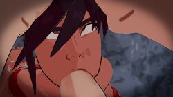 1boy 1girls 3d animated ass black_hair blowjob bondage cheek_bulge christmas crisisbeat dispatch_(game) face_fucking fellatio female head_grab invisigal male mp4 no_sound nude rolling_eyes shorter_than_10_seconds tagme video