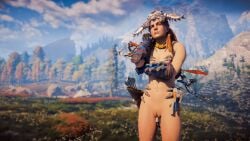1girls 3d aloy faith103 female game_screenshot horizon_zero_dawn mod nude nude_female solo
