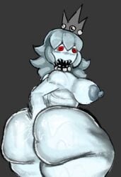 1girls another_princess_is_in_our_castle big_ass big_breasts big_butt blush butt_digging digging_into_butt digging_up_in_they_ass female freaky2weak ghost_peach_(another_princess_is_in_our_castle) pearl_necklace pleasure_face princess_peach solo