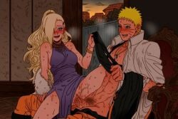 1boy1girl ai_generated blonde_hair blue_eyes ino_yamanaka jtgtuai naruto_(series) uzumaki_naruto