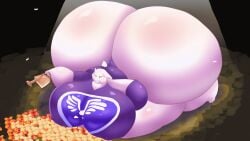 2025 adansin animated anthro ass ass_jiggle belly big_ass big_belly big_breasts big_butt big_cheeks big_nipples bovid breast_jiggle breasts butt_jiggle caprine chubby_cheeks clothing colored digital_media_(artwork) fat female flower goat hand_on_face hand_on_own_face hi_res holding_object horn huge_ass huge_belly huge_breasts huge_butt huge_nipples hyper hyper_ass hyper_belly hyper_breasts hyper_butt jiggling lying mammal morbidly_obese morbidly_obese_anthro morbidly_obese_female nipple_outline nipples obese obese_anthro obese_female on_front overweight overweight_anthro overweight_female plant purple_clothing purple_robe red_eyes robe scut_tail shaded short_tail solo tail three-quarter_view tight_clothing toriel undertale undertale_(series) water watering_can white_body white_ears white_horn white_tail