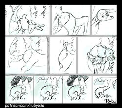 antelope ass bear big_butt blush boog_(open_season) cervine comic comic_page cum duo female feral fur giselle_(open_season) half-closed_eyes horn infidelity interspecies male male_penetrating mammal open_mouth open_season penetration penis pussy ruby-kila sex simple_background sketch smile straight vaginal_penetration white_background