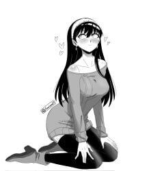 big_ass big_breasts big_butt big_thighs big_titties black_and_white black_hair breasts clothing curvaceous curvaceous_female curvaceous_figure curvy curvy_figure curvy_hips female female_focus female_only looking_at_viewer monochrome rubber sakiend1 short_hair spy_x_family thick_thighs thigh_highs yor_briar