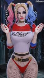1girls 2025 3d 3d_(artwork) athletic athletic_female batman_(series) blender cameltoe dc dc_comics epic_games face_tattoo female female_focus female_only fishnet fishnet_pantyhose fishnets fortnite fortnite:_battle_royale harley_quinn harley_quinn_(fortnite) hi_res highres kiriyawn light-skinned_female light_skin panties pantyhose pose posing pussy pussy_lips red_panties shirt showing_off thick_thighs thong thong_panties twintails two_tone_hair underwear vagina watermark