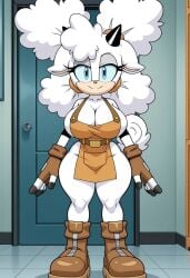 1girls 2d ai_generated anthro big_breasts black_bra boobs_bigger_than_head breasts breasts_bigger_than_head brown_shirt cleavage female furry huge_breasts idw_comics idw_publishing lanolin_the_sheep massive_breasts mobian mobian_(species) mobian_sheep s sega sheep sonic_(series) sonic_the_hedgehog_(comics) sonic_the_hedgehog_(idw) sonic_the_hedgehog_(series) white_skin