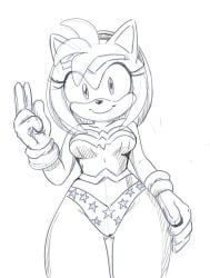 :) amy_rose ass bare_legs dc_comics dcau eyelashes female gloves groin hedgehog leg_focus legs looking_at_viewer medium_hair sega sexy sexy_body smile solo sonic_(series) suit tiara traditional_media warner_bros warner_bros._animation warner_brothers wonder_woman wonder_woman_(cosplay) wonder_woman_(series)