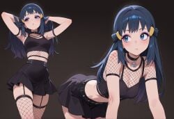 1girls ai_generated ass breasts clothing dawn_(pokemon) goth goth_girl nintendo pokemon pokemon_dppt tagme