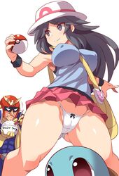 abs alternate_breast_size ambiguous_gender anime_style big_breasts breasts cameltoe captain_falcon cleavage clothed erect_nipples erect_nipples_under_clothes f-zero female human human_only konno_tohiro large_breasts leaf_(pokemon) nintendo nipple_bulge panties pokemon pokemon_(species) pokemon_frlg pokemon_rgby solo_focus squirtle super_smash_bros.