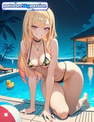 1girls 2026 aerial_fireworks ai_assisted ai_generated anime ball beach beachball bikini boobs branch breasts bust choker cloud earrings hi_res high_quality high_resolution highres island jewelry long_hair marin_kitagawa my_dress_up_darling navel night patreon patreon_username pool rubber_duck sky skypassion smile solo sono_bisque_doll_wa_koi_wo_suru stable_diffusion swimsuit tanzaku tits water watermark
