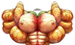 abs biceps bowser male mario_(series) muscles muscular muscular_arms muscular_male nintendo pecs