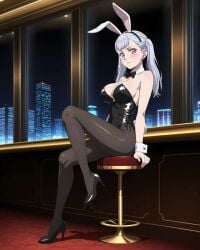 ai_generated black_clover breasts bunnysuit cleavage full_body high_heels noelle_silva playboy_bunny ponchoman