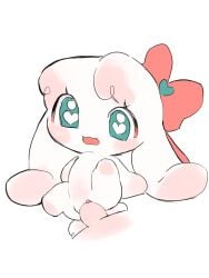 3:4 accessory anthro bow_ribbon chibi cotton_tail duo female female_penetrated fur genitals green_eyes hair hair_accessory hair_bow hair_ribbon heart_pupils heart_symbol hi_res lagomorph leporid long_hair male male/female male_penetrating male_penetrating_anthro male_penetrating_female mammal nude open_mouth penetration penile penile_penetration penis penis_in_vagina rabbit ribbons seuppi sex vaginal vaginal_penetration vulva white_body white_fur