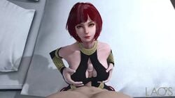 3d all_pov animated bed breasts cleavage laosduude looking_at_viewer loop macha_(vindictus) no_sound paizuri pillow pov source_filmmaker straight video vindictus