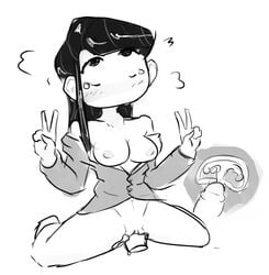 artist_name black_and_white black_hair blush breasts clothing cum cum_in_pussy cum_in_uterus cum_inside disembodied_penis double_v female komi-san_wa_komyushou_desu komi_shouko long_hair maximumpingas monochrome penetration penis pussy sex sketch spread_legs tears uterus v vaginal_penetration x-ray