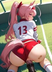 1girls ai_generated anus ass bad_anatomy cum haru_urara_(umamusume) horsecock interspecies pussy sex umamusume