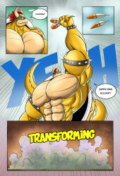 abs biceps bowser male mario_(series) muscles muscular muscular_arms muscular_male nintendo pecs