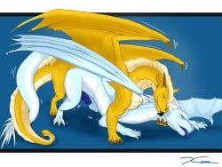 4:3 anal anal_orgasm anal_penetration ass_up blush bodily_fluids cum cum_while_penetrated digital_drawing_(artwork) digital_media_(artwork) dragon duo ejaculation entwined_tails erection european_mythology feral feral_on_feral feral_penetrated feral_penetrating feral_penetrating_feral genital_fluids genitals hands-free icewing_(wof) kyreion_(artist) licking male male/male male_penetrated male_penetrating male_penetrating_male mythological_creature mythological_scalie mythology neck_lick orgasm penetration penis precum qibli_(wof) sandwing_(wof) scalie sex shaking spread_wings tail tail_coil tongue tongue_out western_dragon wings wings_of_fire winter_(wof)