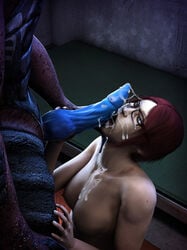 3d alien asarimaniac breasts cum cum_drip cum_on_breasts cum_on_face cum_on_glasses cum_on_penis cum_on_tongue cum_string dripping duo eryn_(asarimaniac) eyewear female glasses hand_on_cheek human interspecies kevic_(asarimaniac) licking male mammal mass_effect nipples nude oral penis penis_lick sex source_filmmaker straight tongue tongue_out turian video_games