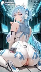 1girls 2026 ai_assisted ai_generated anime anus ass ass_cutout big_ass blue_nails booty butthole female_genitalia genitals goddess_of_victory:_nikke hi_res high_quality high_resolution highres mekami_shifty nail_polish nikke patreon patreon_username pussy shifty_(nikke) skypassion solo stable_diffusion torn_clothes uncensored_pussy uncensored_vagina watermark
