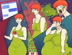 1boy 1girls 2025 armpit_hair aroused ass_expansion big_lips blushing breast_expansion breast_spill burp_cloud burping comic deception dress gagging gagging_sounds gorossy gorossy_(artist) hand_in_front_of_face hand_in_front_of_mouth holding_mouth horny huge_areolae huge_ass huge_breasts huge_nipples imminent_digestion luring messy_eater nipple_bulge nipples_visible_through_clothing original original_character phone pred puffy_areola red_eyes red_hair same_size_vore sequence short_hair sideboob slob small_waist spilling_breasts stomach_bulge stomach_deformation swallowing_bulge swallowing_sounds sweat sweating sweating_profusely sweaty_body sweaty_breasts throat_bulge tight_clothing tight_dress tricking_prey unwilling_prey vore vore_belly vore_comic weight_gain wide_hips