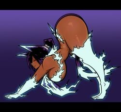 1girls ass big_ass big_breasts bleach breasts dark-skinned_female nude nude_female srmonke yoruichi_shihouin