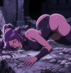 1girl 1girls big_ass big_boobs big_breasts big_butt big_thighs big_tits big_titties bleach bleach:_the_thousand-year_blood_war brown_body brown_skin curvy curvy_body curvy_female curvy_figure damsel_in_distress dark-skinned_female dark_skin defeated defeated_heroine eyes_closed fat_ass fat_butt female female_focus female_only knocked_out large_ass large_butt large_thighs long_hair open_mouth passed_out saliva saliva_drip saliva_string saliva_trail sleeping strong_female strong_woman tall_female thick thick_ass thick_legs thick_thighs thigh_highs thighhighs thighs tied_hair yoruichi yoruichi_shihouin