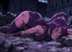 1girl 1girls ai_assisted ai_generated big_ass big_boobs big_breasts big_butt big_tits big_titties bleach bleach:_the_thousand-year_blood_war brown_body brown_skin curvy curvy_body curvy_female curvy_figure damaged damaged_clothes damsel_in_distress dark-skinned_female dark_skin defeated defeated_heroine fat_ass fat_butt female female_focus female_only gemini injured knocked_out large_ass large_butt long_hair open_mouth passed_out saliva saliva_drip saliva_string saliva_trail sleeping strong_female strong_woman tall_female thick thick_ass thick_legs thick_thighs thigh_highs thighhighs thighs tied_hair tired tired_expression tired_eyes tired_look yoruichi yoruichi_shihouin