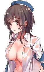 1girls 2d 2d_(artwork) 2d_artwork background belly belly_button beret big_boobs big_breasts black-haired_female black_hair blank_background breasts busty busty_female busty_girl character_request cleavage collarbone curvy curvy_body curvy_female curvy_figure curvy_hips dark_hair digital digital_art digital_drawing digital_drawing_(artwork) digital_media digital_media_(artwork) drawing dripping_wet eyebrows_visible_through_hair female female_focus female_only game_character head_tilt hourglass_figure inguinal_crease inguinal_ligament kantai_collection konnyaku_(kk-monmon) large_boobs large_breasts lean_figure looking_at_viewer looking_sideways looking_to_the_side medium_hair midriff monotone_background naked_shirt narrow_waist navel one_color_background open_clothes open_clothing open_shirt open_topwear plain_background portrait red-eyed_female red_eyes shirt shoulders slender_body slender_waist slim_female slim_waist soaked soaked_clothes solid_color_background solo standing tilted_head unbuttoned unbuttoned_shirt upper_body video_game video_game_character video_games wet wet_body wet_breasts wet_clothes wet_clothing wet_face wet_hair wet_shirt wet_skin white_background white_shirt white_topwear wide_hips