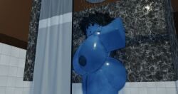 1girls 3d 3d_(artwork) 3d_model bathing blue_body blue_skin dark_blue_hair female lampshaderr34 naked naked_female roblox robloxian shower showering solo_female tagme