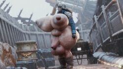 3d ball_tattoo death_korps_of_krieg futanari hyper_breasts imperial_guard runn1non warhammer_40k