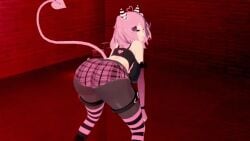 animated ass booty_shorts bouncing_ass devil_tail fully_clothed gif horns indie_virtual_youtuber ironmouse ironmouse_(pink_rock) jiggle jiggling_ass koikatsu twerk twerking unknown_artist virtual_youtuber vtuber