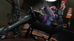 1girls 3d animated female loop masturbation no_sound overwatch phone pussy solo source_filmmaker video white-crow widowmaker