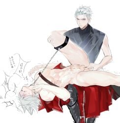 bondage dante_(devil_may_cry) devil_may_cry gay male male/male male_only vergil_(devil_may_cry) yaoi