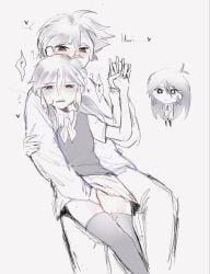 1boy1girl clothed femsunny_(omori) groping handholding hero_(omori) omori sunny_(omori) tagme